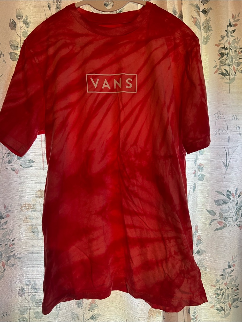 Vans Red Tie-Dye Box Logo Tee